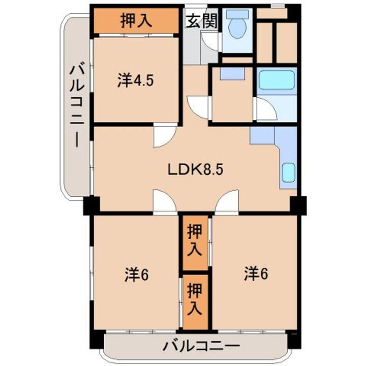 和歌山県和歌山市中之島 紀和駅 3LDK マンション 賃貸物件詳細