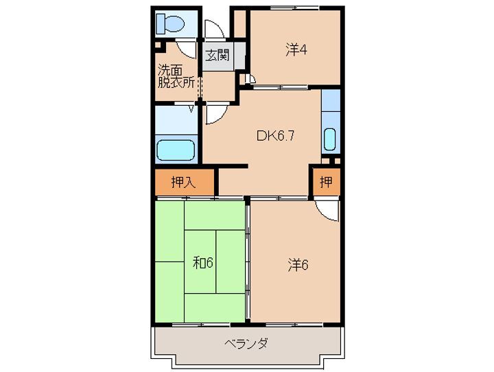 和歌山県和歌山市粟 紀ノ川駅 3DK マンション 賃貸物件詳細