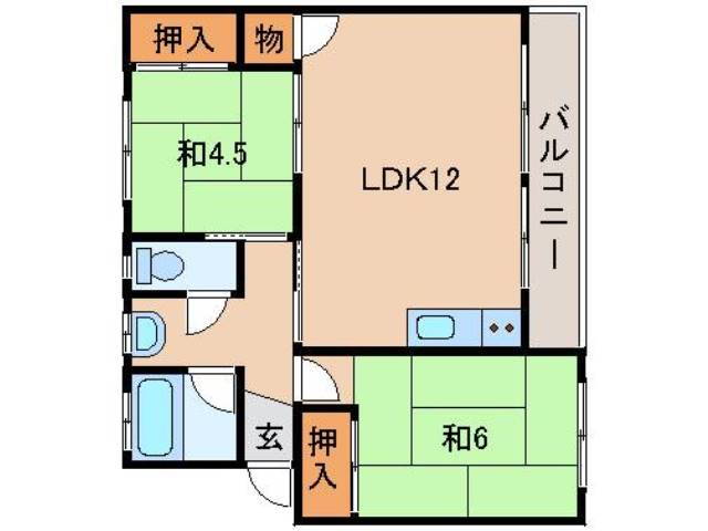 西岡マンション 3階 2LDK 賃貸物件詳細