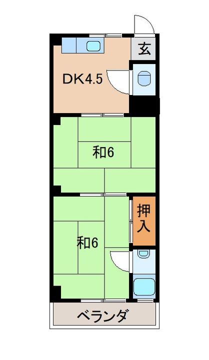 和歌山県和歌山市六十谷 六十谷駅 2DK マンション 賃貸物件詳細