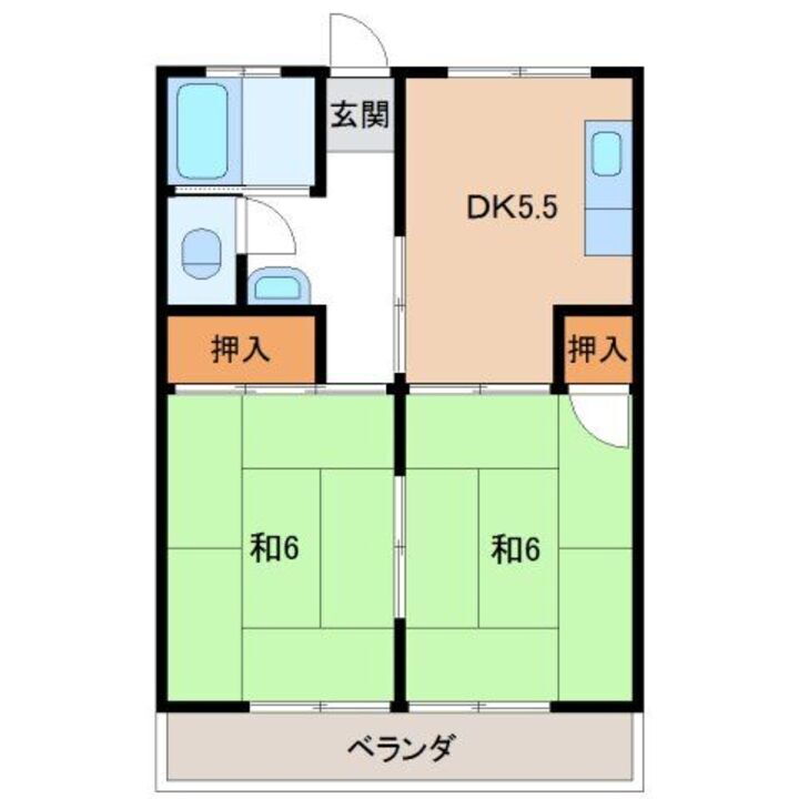 和歌山県和歌山市吉田 和歌山駅 2DK マンション 賃貸物件詳細