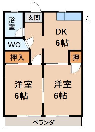 大澤マンション 2階 2DK 賃貸物件詳細