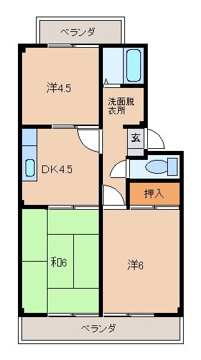 和歌山県岩出市高塚 岩出駅 3DK アパート 賃貸物件詳細