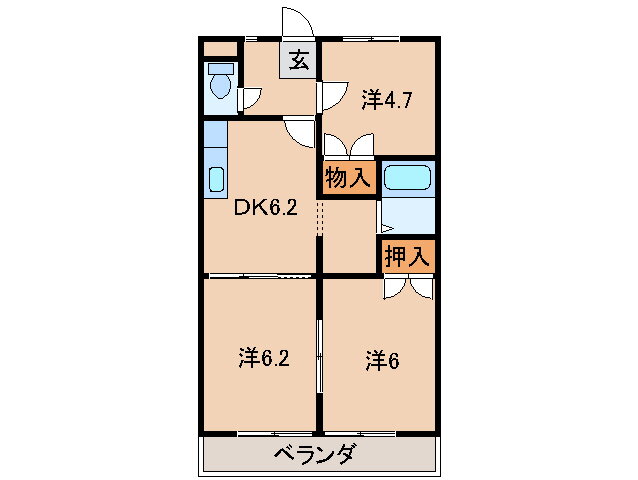 和歌山県和歌山市今福５丁目 和歌山市駅 3DK アパート 賃貸物件詳細