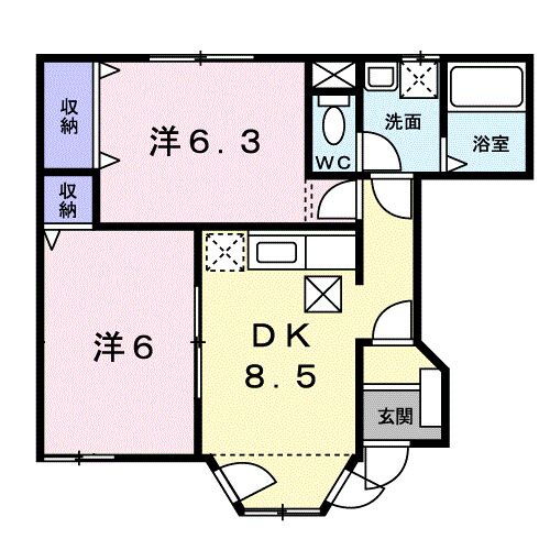 和歌山県和歌山市古屋 八幡前駅 2DK アパート 賃貸物件詳細