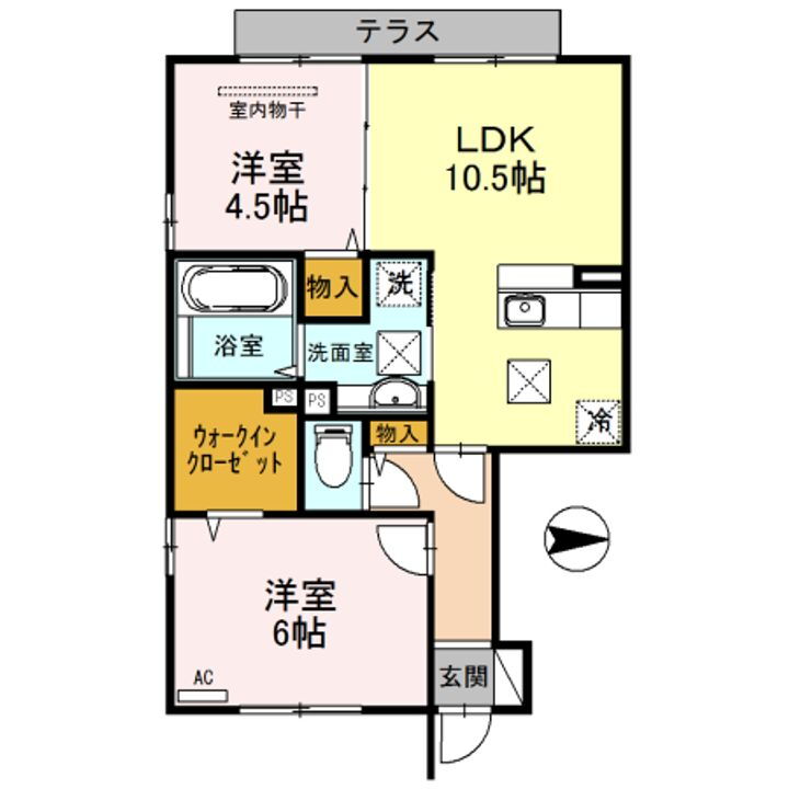 和歌山県海南市大野中 海南駅 2LDK アパート 賃貸物件詳細