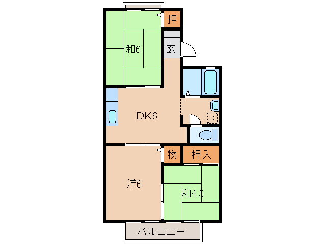 和歌山県和歌山市楠見中 和歌山駅 3DK アパート 賃貸物件詳細