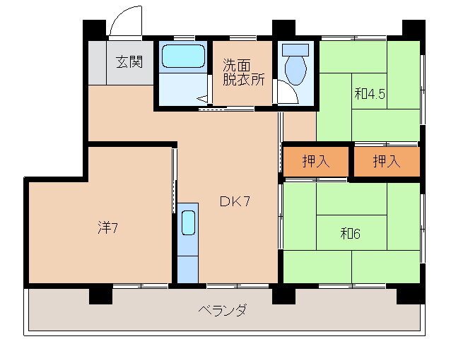マンション栄谷 2階 3DK 賃貸物件詳細