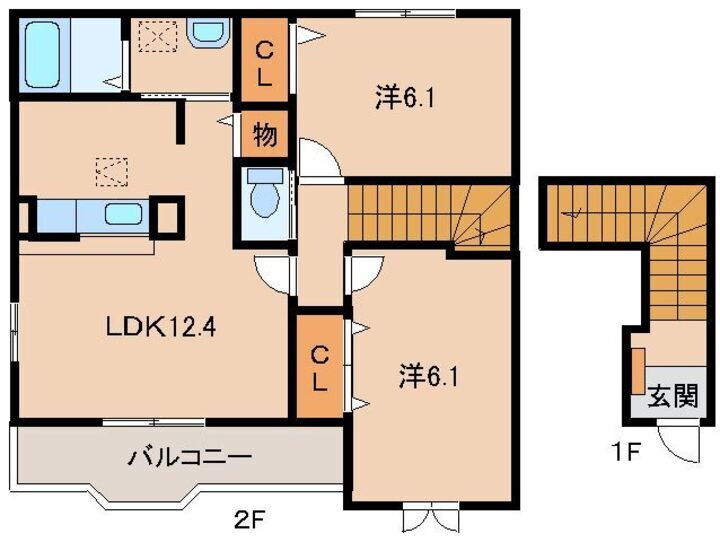 和歌山県紀の川市貴志川町丸栖 貴志駅 2LDK アパート 賃貸物件詳細