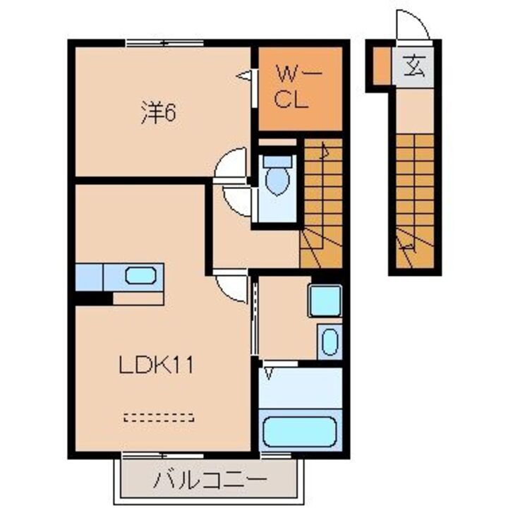 和歌山県和歌山市紀三井寺 和歌山駅 1LDK アパート 賃貸物件詳細