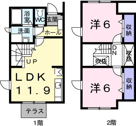 和歌山県橋本市御幸辻 御幸辻駅 2LDK アパート 賃貸物件詳細