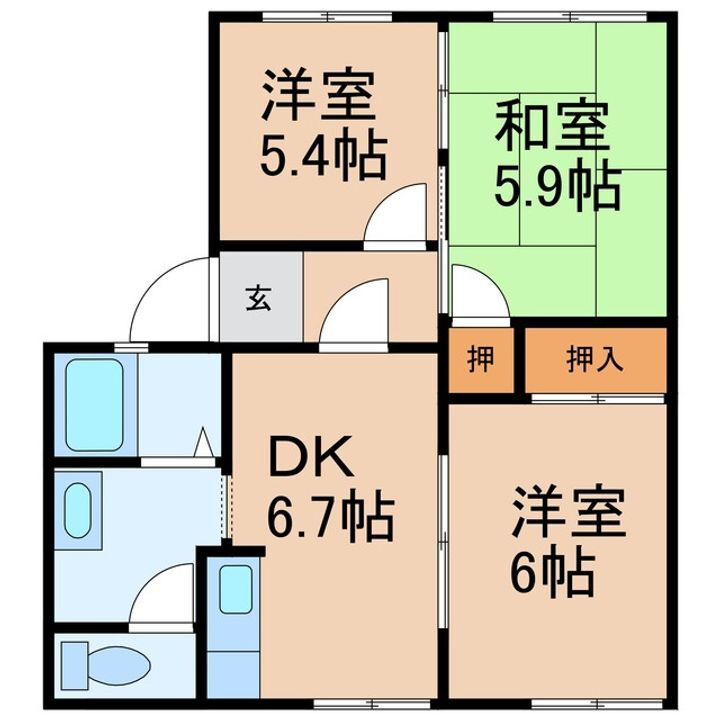 和歌山県和歌山市船所 紀ノ川駅 3DK アパート 賃貸物件詳細