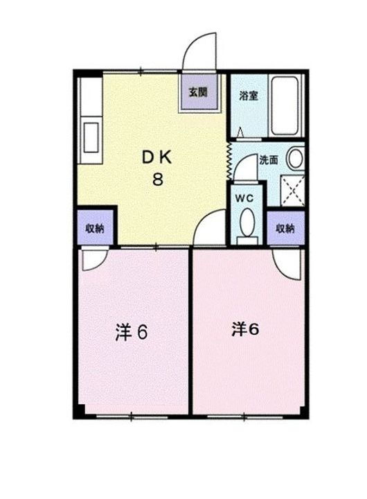 岡山県倉敷市西阿知町新田 西阿知駅 2DK アパート 賃貸物件詳細