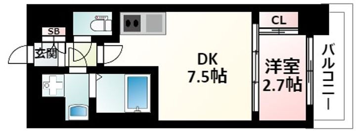 大阪府吹田市垂水町１丁目 江坂駅 1DK マンション 賃貸物件詳細