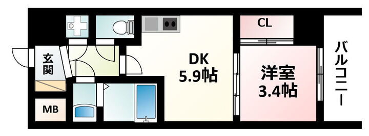 大阪府大阪市淀川区西宮原２丁目 新大阪駅 1DK マンション 賃貸物件詳細