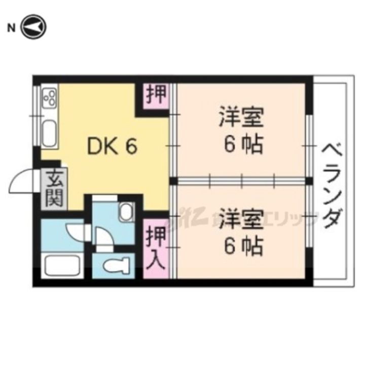 京都府京都市山科区勧修寺縄手町 小野駅 2DK マンション 賃貸物件詳細
