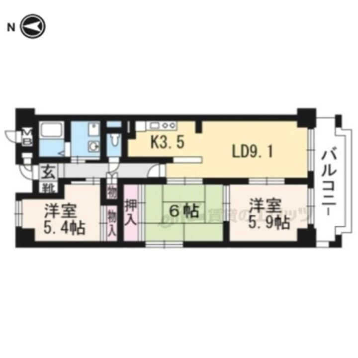 京都府京都市上京区丸太町通堀川西入西丸太町 丸太町駅 3LDK マンション 賃貸物件詳細