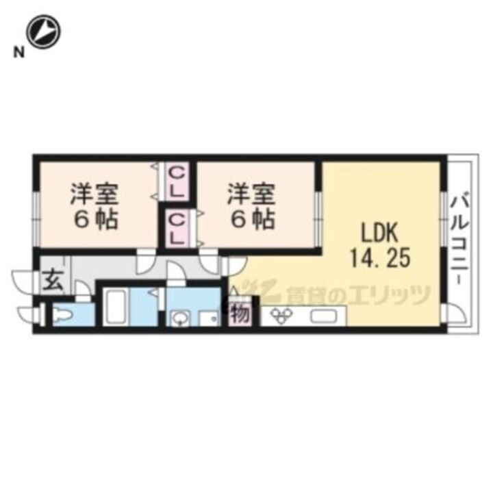 滋賀県甲賀市水口町虫生野虹の町 貴生川駅 2LDK アパート 賃貸物件詳細