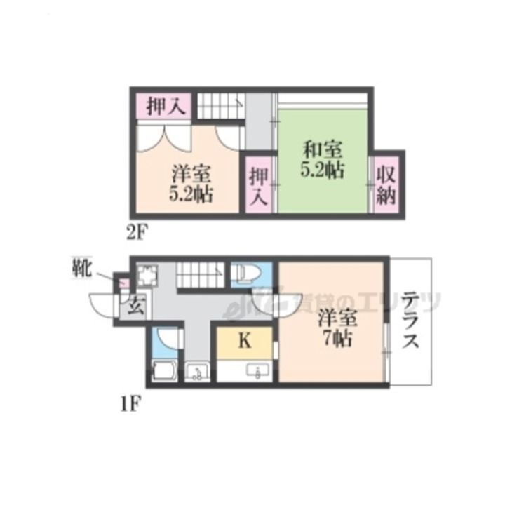 滋賀県湖南市中央４丁目 賃貸アパート