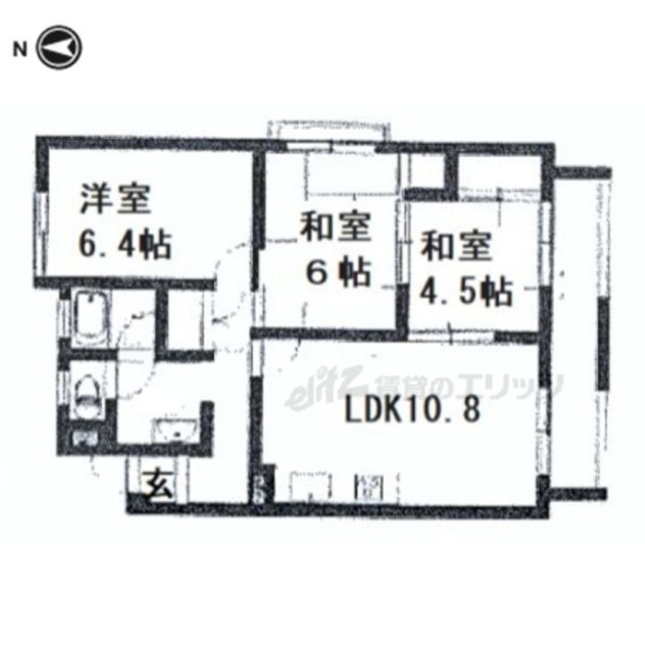 南宇治ローレルコートＣ棟 2階 3LDK 賃貸物件詳細