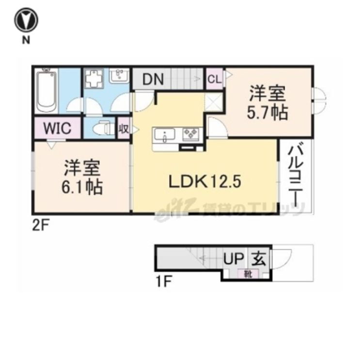 大阪府東大阪市横小路町６丁目 瓢箪山駅 2LDK アパート 賃貸物件詳細