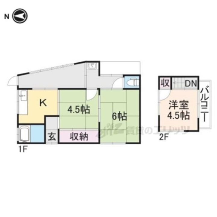 奈良県大和郡山市九条町 九条駅 3K 一戸建て 賃貸物件詳細
