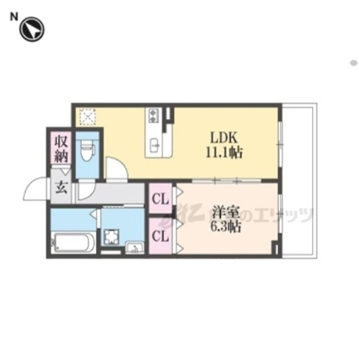 和幸館 2階 1LDK 賃貸物件詳細