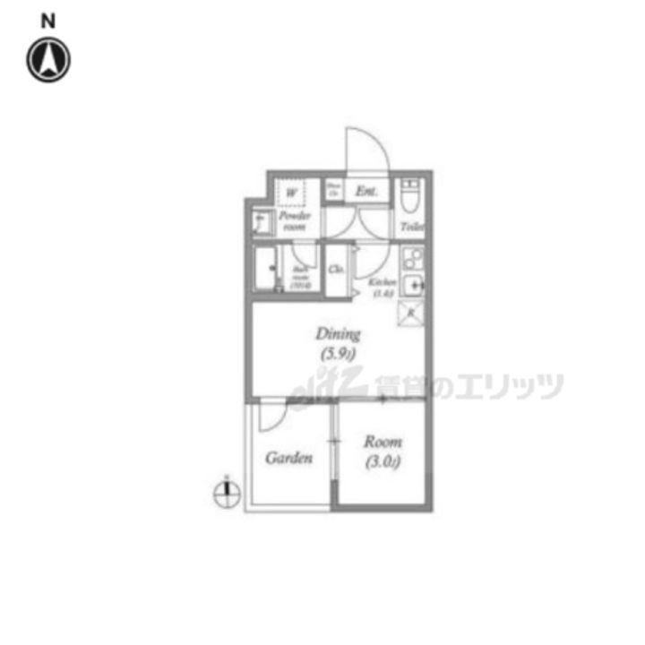 京都府京都市山科区厨子奥若林町 山科駅 1DK マンション 賃貸物件詳細