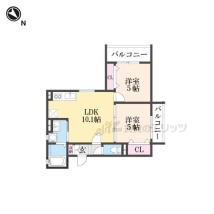 大阪府四條畷市中野本町 賃貸アパート