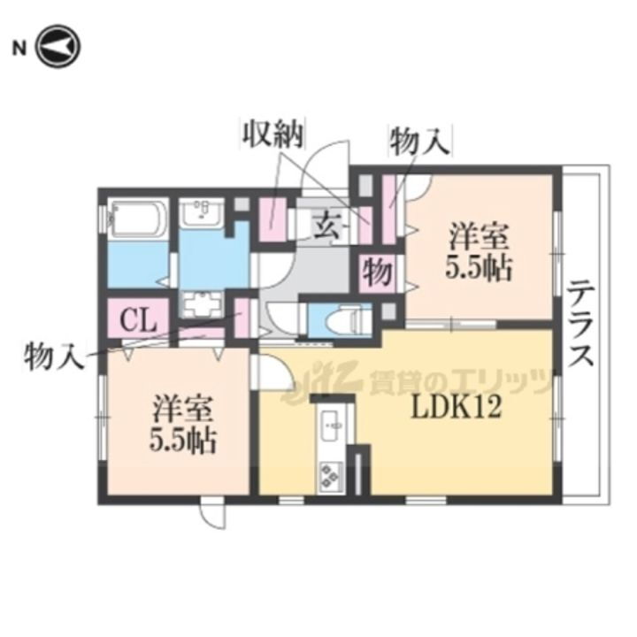 京都府京都市西京区川島有栖川町 賃貸アパート