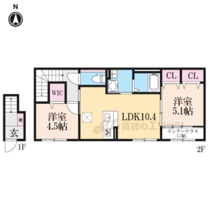 京都府京都市伏見区越前町 賃貸アパート