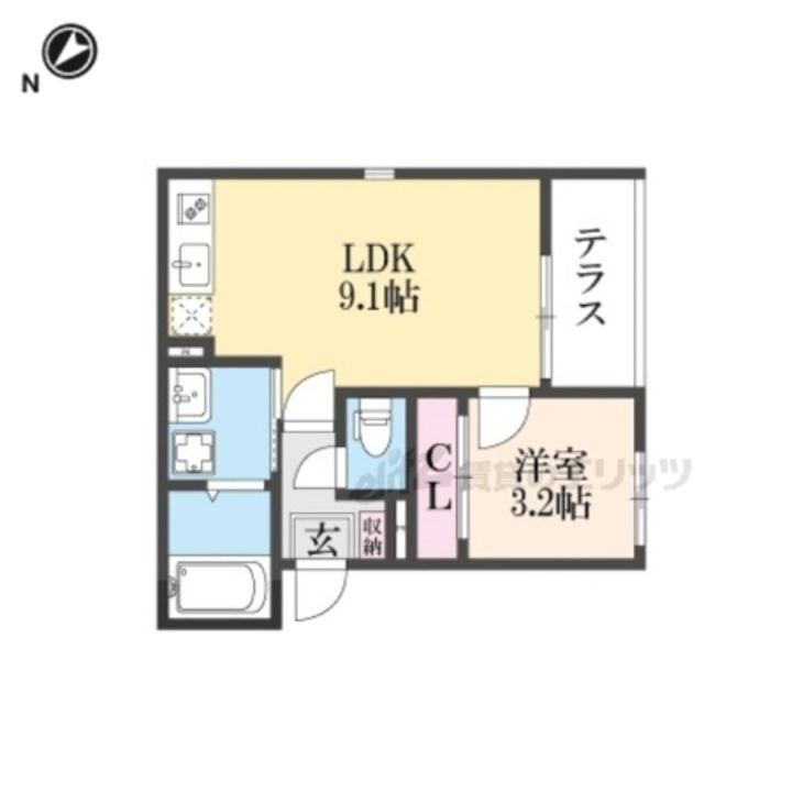 京都府京都市伏見区深草佐野屋敷町 賃貸アパート