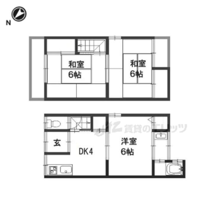 京都府京都市山科区小山中島町 賃貸一戸建て