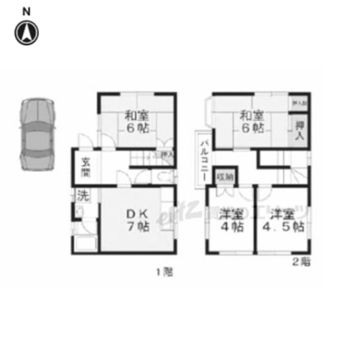 奈良県大和郡山市九条町 賃貸一戸建て