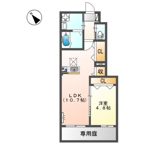埼玉県上尾市二ツ宮 上尾駅 1LDK アパート 賃貸物件詳細