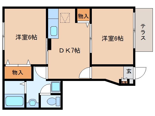 奈良県大和郡山市矢田町 近鉄郡山駅 2DK アパート 賃貸物件詳細