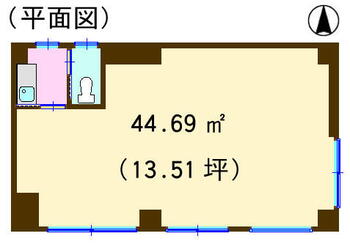  ２階部分。１３．５１坪　☆天井埋込式エアコン・照明器具・自動ドア・温水洗浄便座付