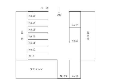 名古屋市西区八筋町（小田井駅）八筋ー８　月極駐車場