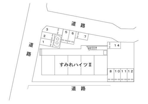 すみれハイツ・Ⅱ・Ⅲ駐車場