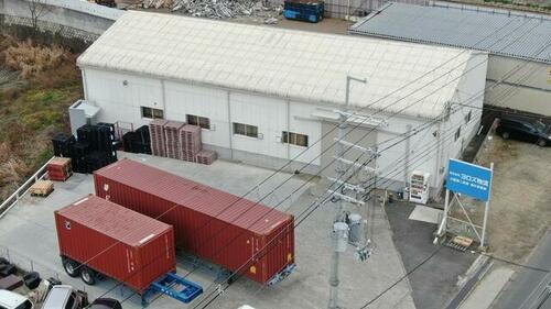 河南町一須賀　天井クレーン付　土地約３００坪　大型車出入可　２７号線沿