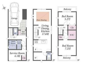  建物参考プラン　価格：1,320万円　面積：86.73m2