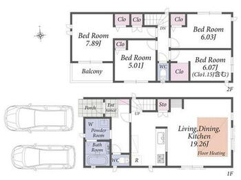  建物参考プラン　価格：1,430万円　面積：96.26m2