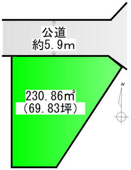  区画図　建築条件が付いていない土地です！！