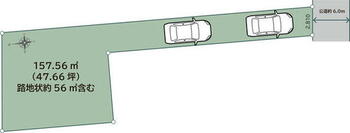  建物を建てる部分と庭や駐車場など幅広く活用できるスペースがございます！
