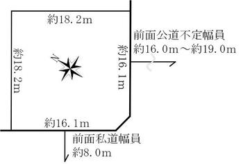 月寒東二条１３（福住駅）　４２８０万円 土地価格4280万円、土地面積330.58m<sup>2</sup> 