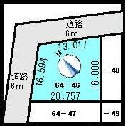 桜ケ岡６　２５０万円 土地価格250万円、土地面積269m<sup>2</sup> 