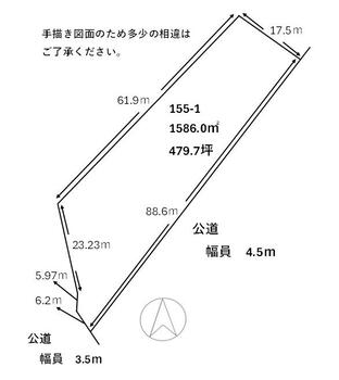 赤坂町　１００万円 土地価格100万円、土地面積1,586m<sup>2</sup> 