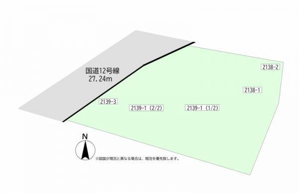 江部乙町　８００万円 土地価格800万円、土地面積999.99m<sup>2</sup> 区画図