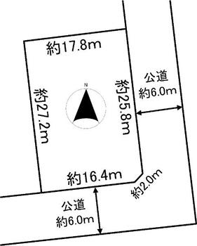 平和二条２　３１００万円 土地価格3100万円、土地面積486m<sup>2</sup> 