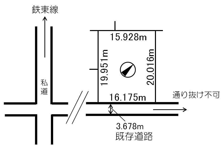 野幌東町（野幌駅）　７５０万円 土地価格750万円、土地面積320m<sup>2</sup> 